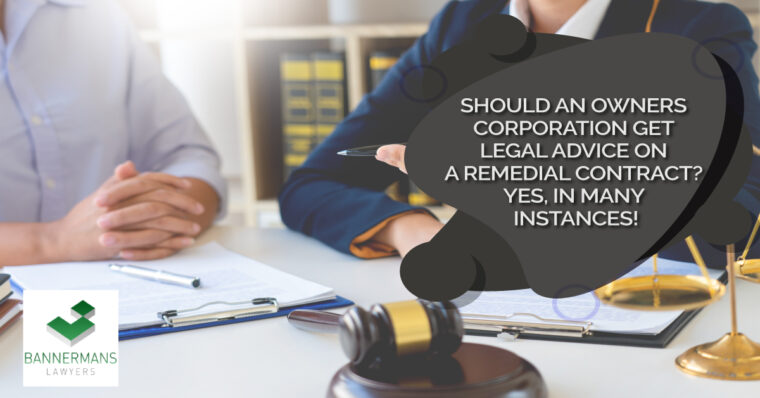 legal advice on remedial contract